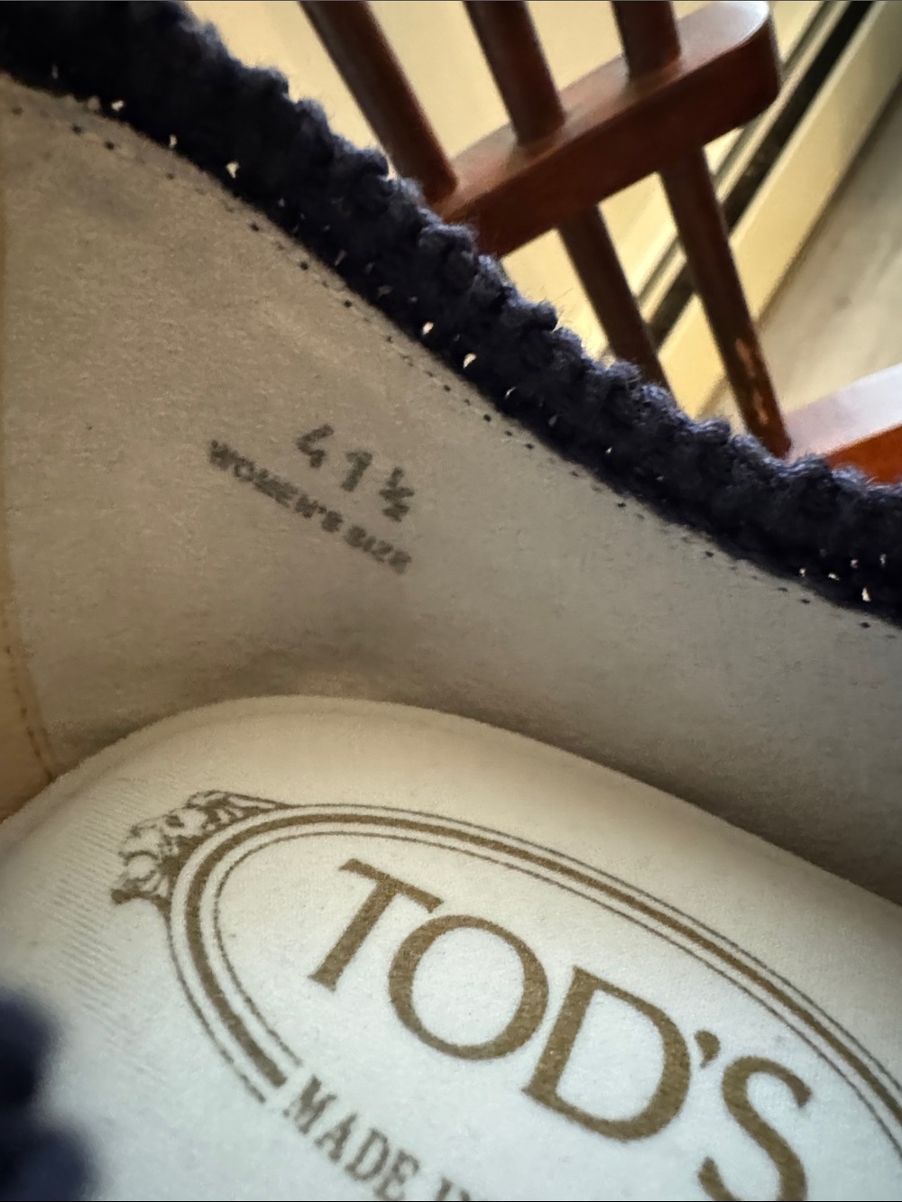 Tod's Kate Navy Knit Slip-On Sneaker - Picture 8 of 12